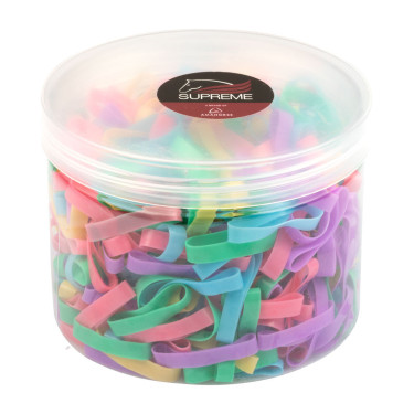 Manenelastiekjes Supreme (doos 500 stuks) Multicolor