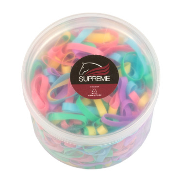 Manenelastiekjes Supreme (doos 500 stuks) Multicolor