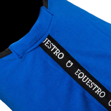 Equestro x FISE fleece deken met voorsluiting Blauw van Savoye