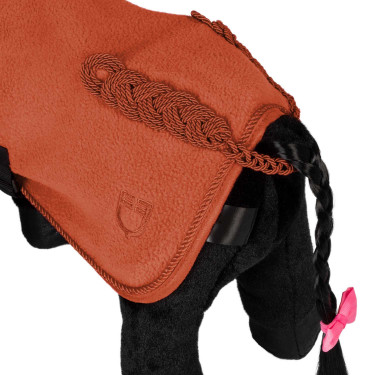 Equestro fleece deken voor speelgoedpaard Baksteenrood