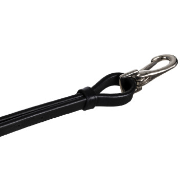 Lederen springriem Supreme Zwart