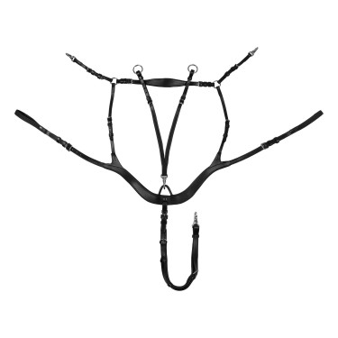 Jachtborsttuig Supreme anatomisch met afneembare martingaal Zwart Jachtborsttuig Supreme anatomisch met afneembare martingaal Zwart