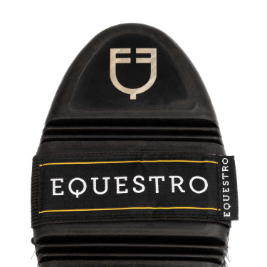 Equestro flexibele borstel met korte synthetische haren Zwart