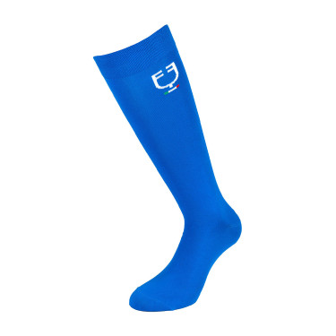 Technische sokken Equestro x FISE per 3 Zwart / marine / Savoisch blauw Wit