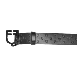 Equestro leren riem paardrijden – zwart met logogesp