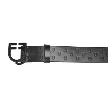 Equestro leren riem paardrijden – zwart met logogesp