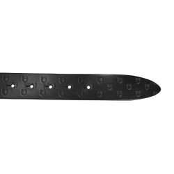 Equestro leren riem paardrijden – zwart met logogesp