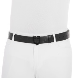 Equestro leren riem paardrijden – zwart met logogesp