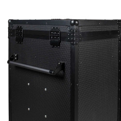 Zadelkast Equestro zwart materiaal 65×62×138 cm Glanzend zwart Zadelkast Equestro zwart materiaal 65×62×138 cm Glanzend zwart