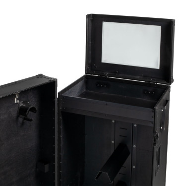 Zadelkast Equestro zwart materiaal 65×62×138 cm Zwart F026