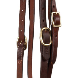 Westernhoofdstel Pool’s Browband Tie Ends Geolied Bruin