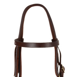 Westernhoofdstel Pool’s Browband Tie Ends Geolied Bruin