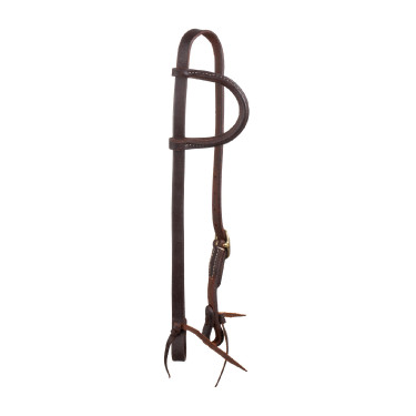 Western hoofdstel Lakota One Ear Geolied Bruin