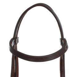 Western hoofdstel Lakota met decoratieve zilveren gespen Geolied Bruin