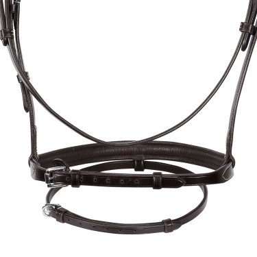 Springhoofdstel Equestro Engels leer Donkerbruin Springhoofdstel Equestro Engels leer Donkerbruin