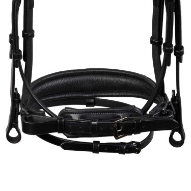 Equestro Diamond dressuurhoofdstel van leer Zwart