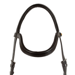 Comfitec anatomisch lederen Equestro hoofdstel Donkerbruin