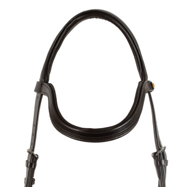 Comfitec anatomisch lederen Equestro hoofdstel Donkerbruin