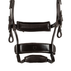 Comfitec anatomisch lederen Equestro hoofdstel Donkerbruin