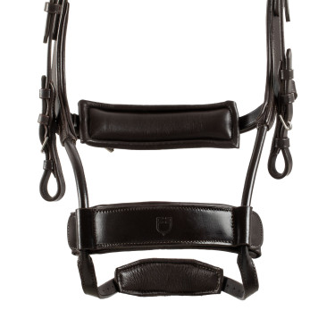Comfitec anatomisch lederen Equestro hoofdstel Donkerbruin