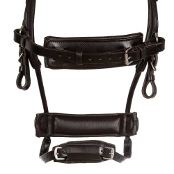 Comfitec anatomisch lederen Equestro hoofdstel Donkerbruin