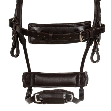 Comfitec anatomisch lederen Equestro hoofdstel Donkerbruin