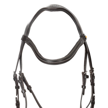 Anatomisch hoofdstel Equestro met gebogen neusriem Donkerbruin