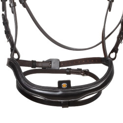 Anatomisch hoofdstel Equestro met gebogen neusriem Donkerbruin