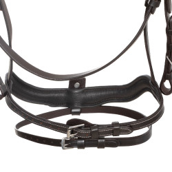 Anatomisch hoofdstel Equestro met gebogen neusriem Donkerbruin