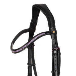 Anatomisch hoofdstel Equestro van leer Zwart