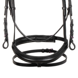 Anatomisch hoofdstel Equestro van leer Zwart