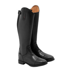 Kinderrijlaarzen Supreme wide calf met veters Zwart