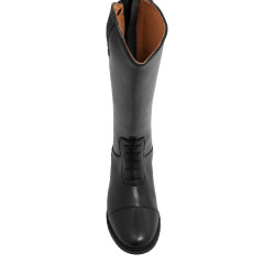 Kinderrijlaarzen Supreme wide calf met veters Zwart