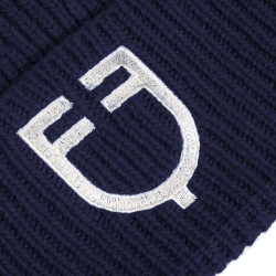 Uniseks ribgebreide muts Equestro x FISE Marineblazer Marineblauw