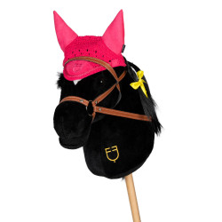 Oornet voor hobbyhorse Equestro Fuchsia Roze Oornet voor hobbyhorse Equestro Fuchsia Roze