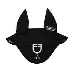 Equestro x FISE oornet van technische stof Zwart