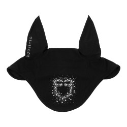 Equestro-oorkap van technische stof met logo in stras-steentjes Zwart / zwart Equestro-oorkap van technische stof met logo in stras-steentjes Zwart / zwart