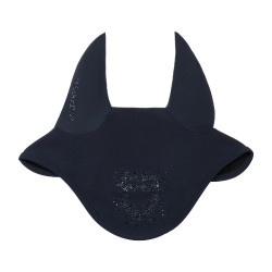 Equestro-oorkap van technische stof met logo in stras-steentjes Marine blazer / marine blazer Marineblauw