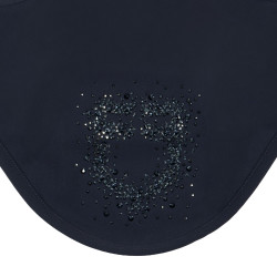 Equestro-oorkap van technische stof met logo in stras-steentjes Marine blazer / marine blazer Marineblauw