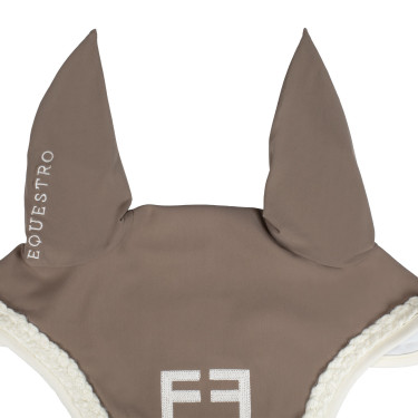 Equestro-vliegendeken met gevlochten koord Notenhout / antiek wit Bruin Equestro-vliegendeken met gevlochten koord Notenhout / antiek wit Bruin