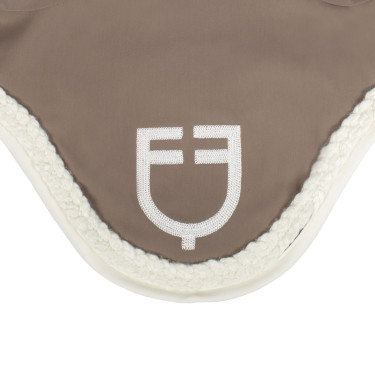 Equestro-vliegendeken met gevlochten koord Notenhout / antiek wit Bruin Equestro-vliegendeken met gevlochten koord Notenhout / antiek wit Bruin