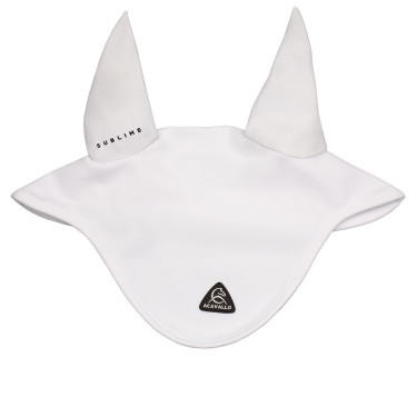 Vliegendeken-oorennet Acavallo Sublime in spandex met siliconen logopatch Wit Vliegendeken-oorennet Acavallo Sublime in spandex met siliconen logopatch Wit