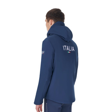 Heren waterdichte jas Equestro x FISE Marineblazer Marineblauw