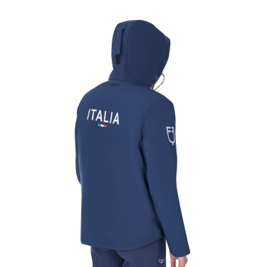 Heren waterdichte jas Equestro x FISE Marineblazer Marineblauw