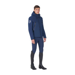 Heren waterdichte jas Equestro x FISE Marineblazer Marineblauw