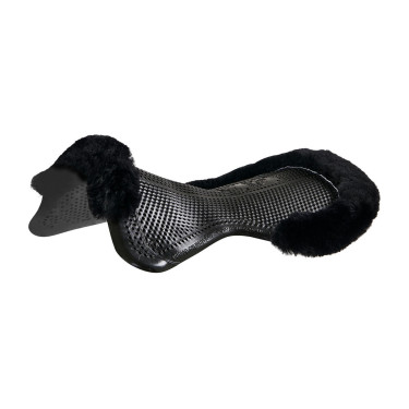 Acavallo Gel NS-S Classic-S halve vlak uitgesneden schokdemper Zwart / zwart schaap