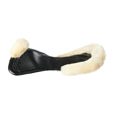 Acavallo Gel NS-S Classic-S vlak uitgesneden schokdemper Zwart / natuurlijk schapenwol Acavallo Gel NS-S Classic-S vlak uitgesneden schokdemper Zwart / natuurlijk schapenwol