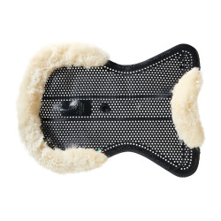 Acavallo Gel NS-S Classic-S vlak uitgesneden schokdemper Zwart / natuurlijk schapenwol Acavallo Gel NS-S Classic-S vlak uitgesneden schokdemper Zwart / natuurlijk schapenwol