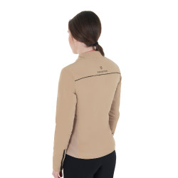 Dames softshell jas in gewatteerde technische stof Equestro Wierook Beige