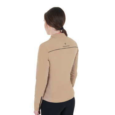 Dames softshell jas in gewatteerde technische stof Equestro Wierook Beige
